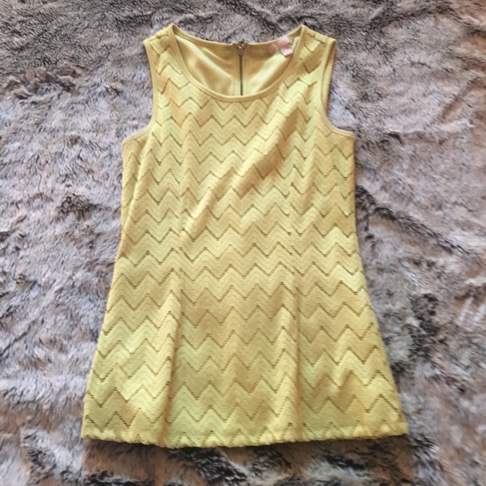 Lime green eyelet sleeveless top